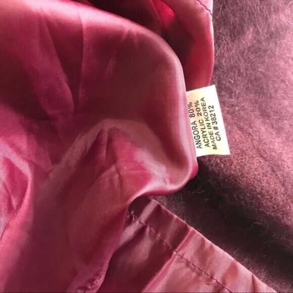 D & D Vintage Angora Cardigan Sweater Coat Jacket Warm Lined Pockets Soft Coay L - Picture 10 of 16